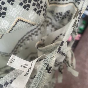 Light blueish green sundress with pattern